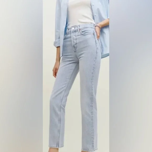 REFORMATION Cynthia High Rise straight jeans - TAHOE wash // size 27 - Picture 2 of 5
